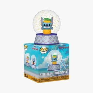 Stitch In Pineaple Mini Glitter Globe